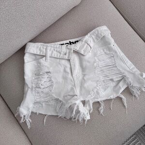 Alexander Wang White Denim Shorts